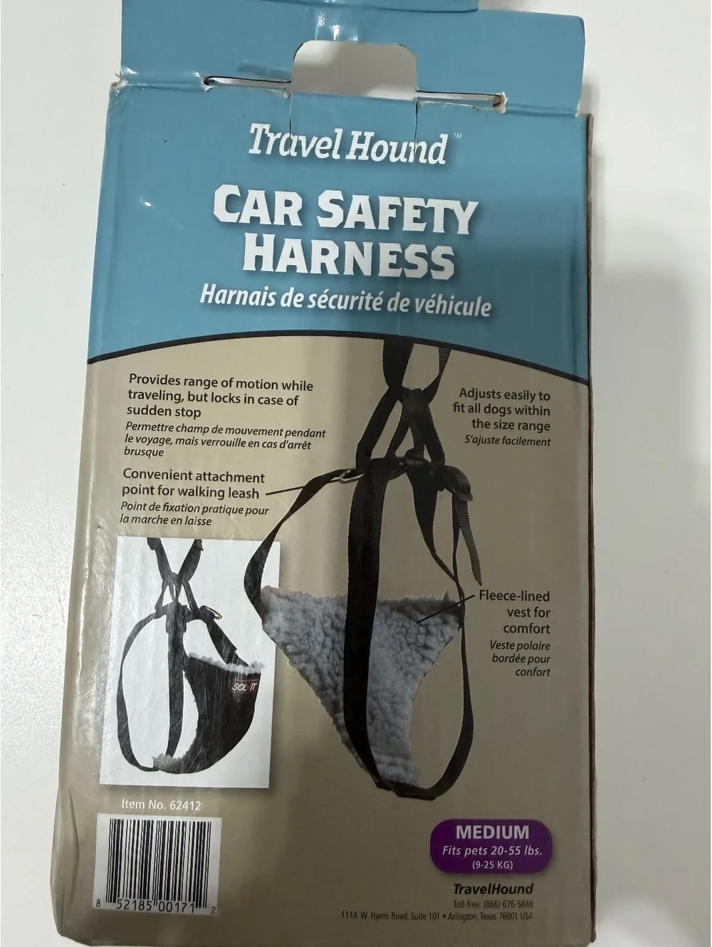 Travel Hound Car Safety Harness Medium for Pets 20-55 lbs